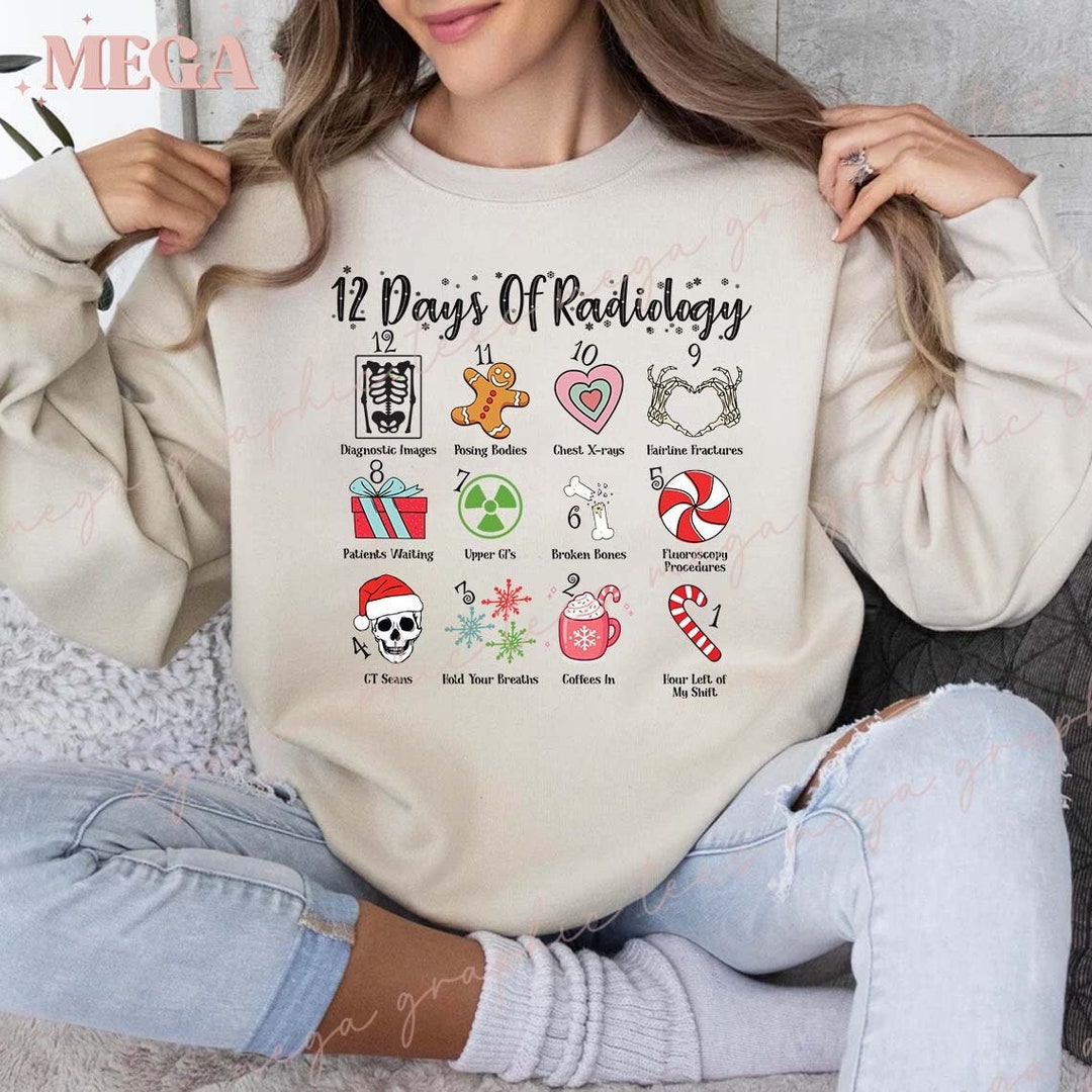 Radiology Christmas Sweatshirt, Radiology Sweater, Retro Radiology