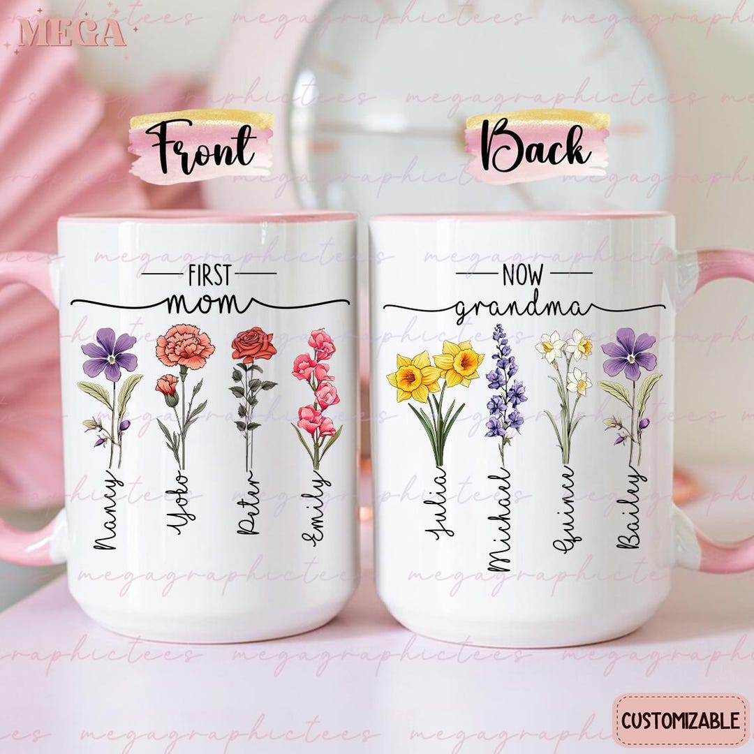 Personalized Mom Grandma Garden Mug 002538 - Etsy