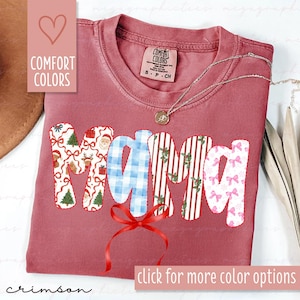 Christmas Mama Shirt, Christmas Mom Shirt, Mama Claus Shirt, Christmas Gift for Mama, Comfort Colors 004407