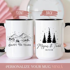 Personalisierter Zinn Jahre Becher, Zinn Jahr Jubiläumsbecher, Zinn Jahr Jahrestag Geschenk 001098