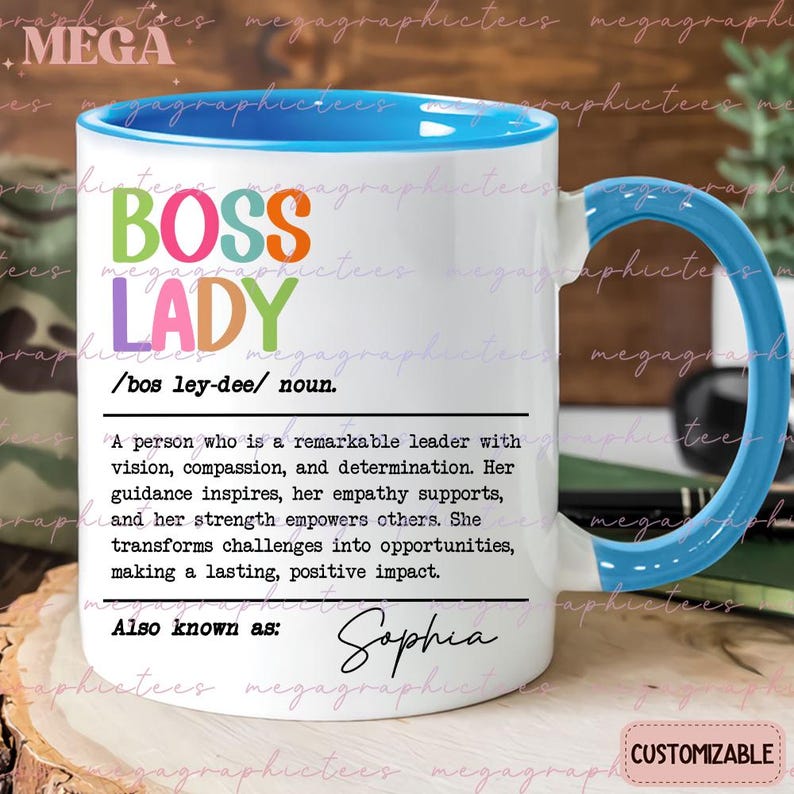 Personalized Boss Lady Gifts, Custom Boss Lady Mug, Custom Gift for Female Boss, Female Manager Gift Mug 002470 image 6