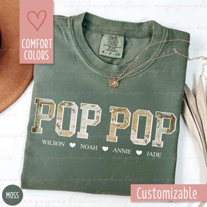 Chemise pop pop couleurs confort, chemise pop pop map vintage personnalisée, chemise papy personnalisée, chemise papy neuve 003100