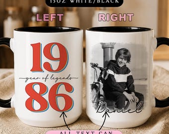 40th Birthday Mug, Personalized Birthday Gift, Custom Forty Birthday Gift, Gift for Dad Grandpa MD00428
