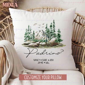 Custom Padrino Pillow, Personalized Padrino Gifts, Padrino and Kids Gifts, Custom Padrino Gifts 003208