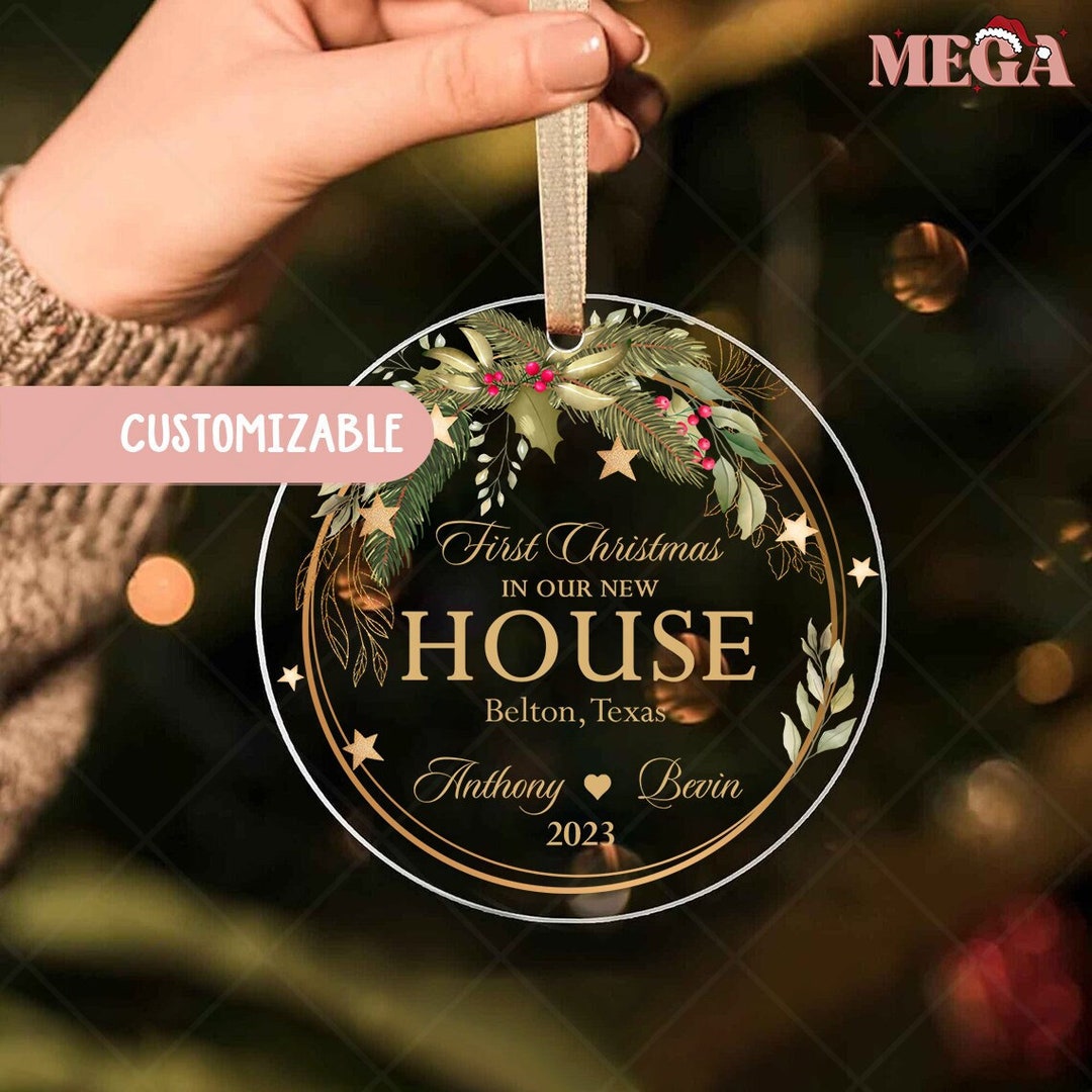 Personalized New House Acrylic Ornament, First House Ornament, New Home ...