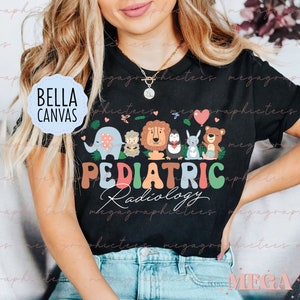 Pediatrische radiologie shirt, PEDS radiologie dier shirt, cadeau voor kinderradioloog, PEDS X-ray shirt 001596