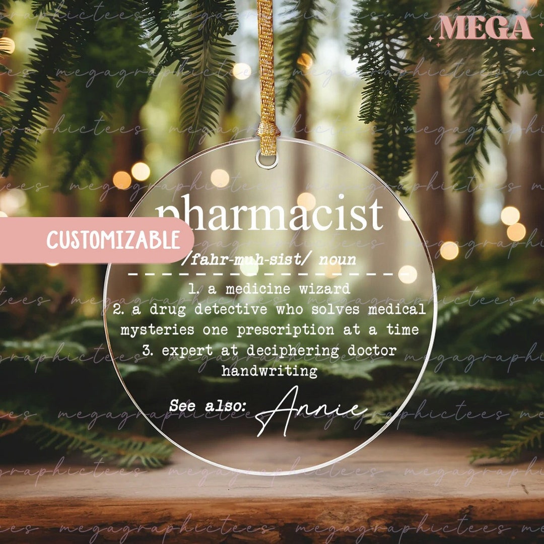 Pharmacist Gifts, Pharmacist Acrylic Ornament, Pharmacist Keepsake Gift