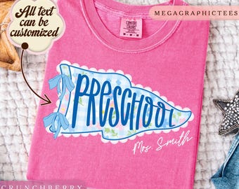 Preschool Teacher Shirt, Custom Pre-K Teacher Shirt, Personalized Teacher Name Shirt, Sweatshirt 007700