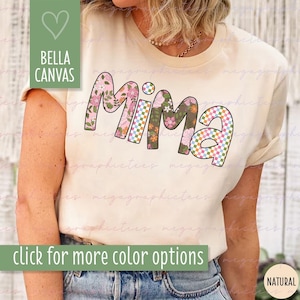 Preppy Mima Shirt, Floral Mima Shirt, Gift for Mima, Gift for Grandma, Wildflowers Grandmother Shirt 002769
