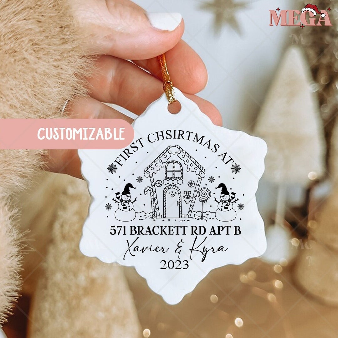 Personalized First Home Ceramic Ornament, First House Ornament, New ...