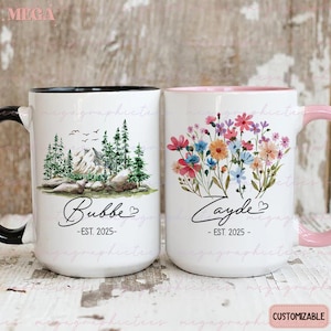 Bubbe Zayde Mug, Personalized Yiddish Grandparents Mug, Yiddish Grandparents Pregnancy Announcement Mug, Yiddish Grandparents Gift 002673
