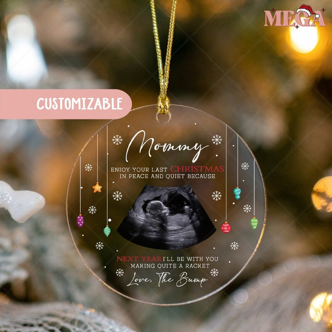 Personalized Mommy to Be Acrylic Ornament, Custom Ultrasound Ornament ...