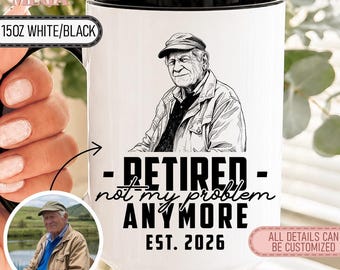 Custom Photo Retirement Mug, Personalized Retirement Mug with Photo, Retirement Gift for Coworker MD00590