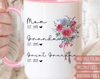 Promoted to Great Grandma Gift, Great Grandma Coffee Mug, Personalized Great Grandma Gift, Custom Great Grandma Cup 005685