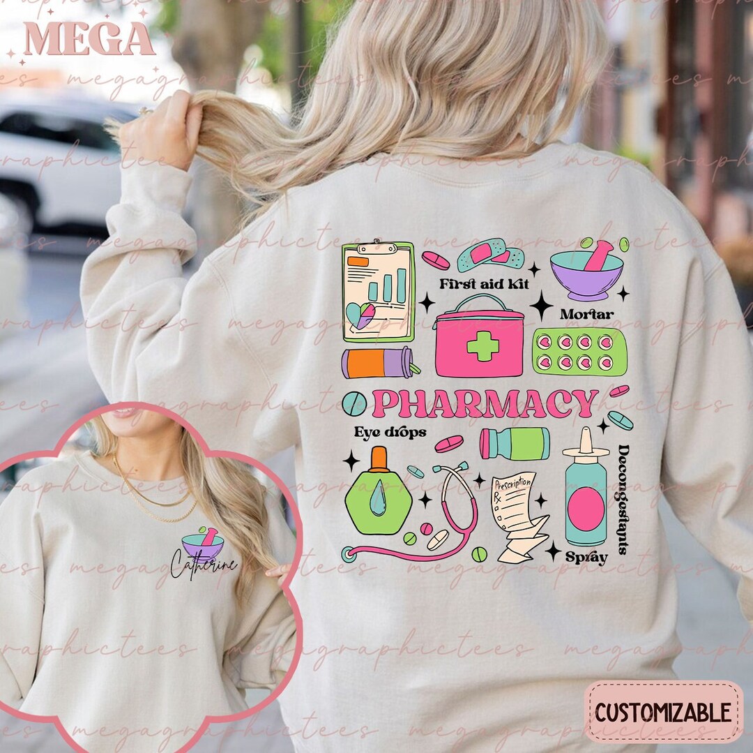 Personalized Pharmacy Shirt/sweatshirt, Pharmacy Shirt, Pharmacist ...