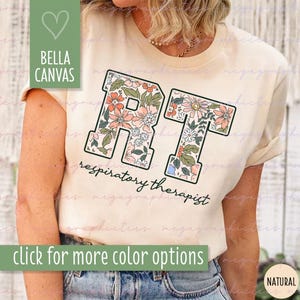 Respiratory Therapist Shirt, Floral Respiratory Therapist Tee, Lung Therapist Shirt, RT Shirt, RT Gifts 000386