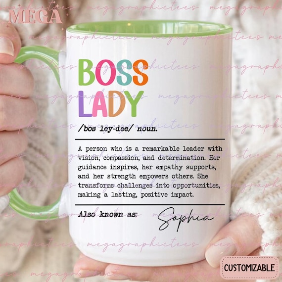 Personalized Boss Lady Gifts, Custom Boss Lady Mug, Custom Gift for Female Boss, Female Manager Gift Mug 002470