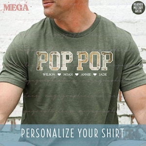 Pop Pop Shirt, personalisierte Vintage Map Pop Pop Shirt, benutzerdefinierte Opa Shirt, neue Opa Shirt 003100