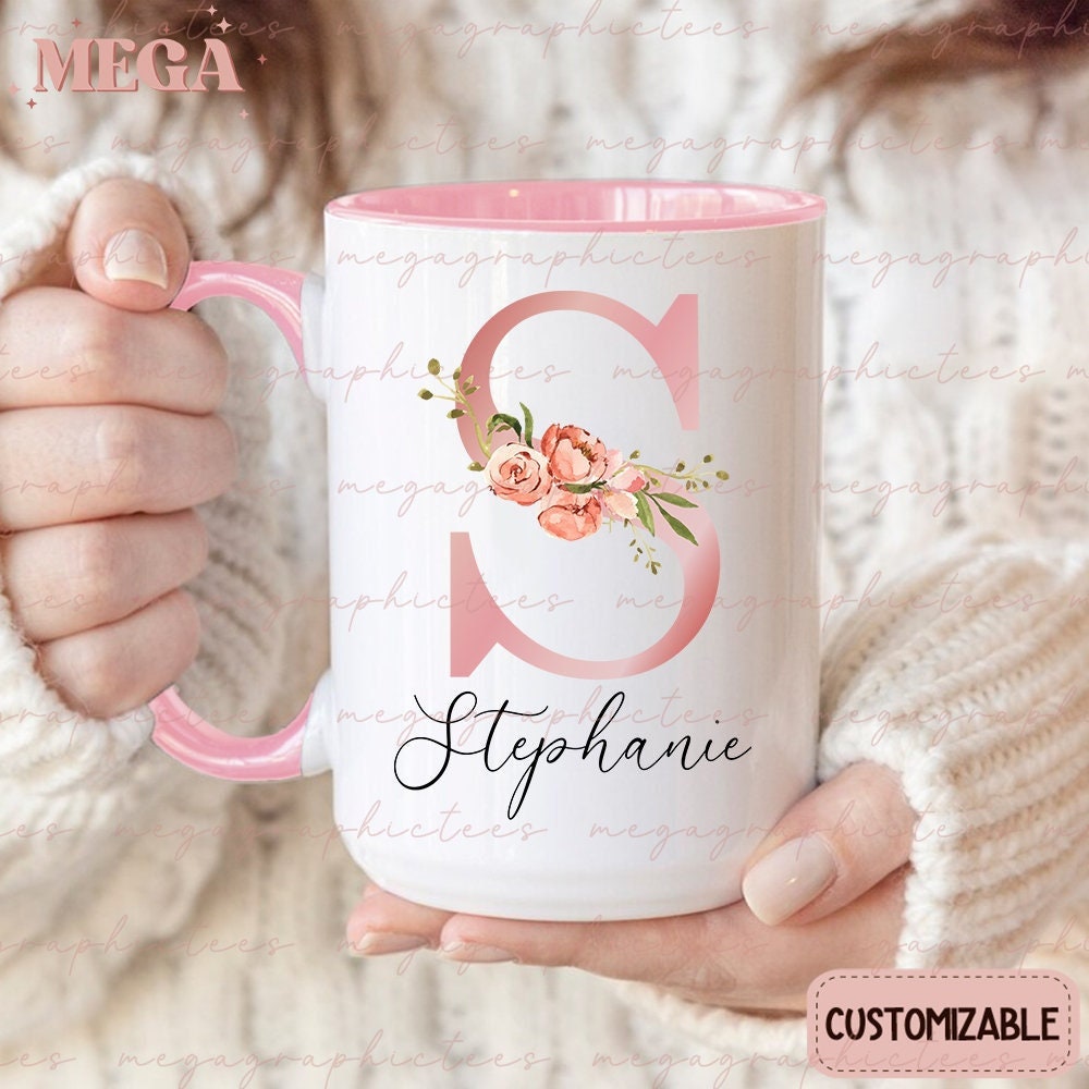 Tazza Alfabeto Lettera M - Divertente Tazza Da Caffè Bianca In Ceramica, Idea Regalo