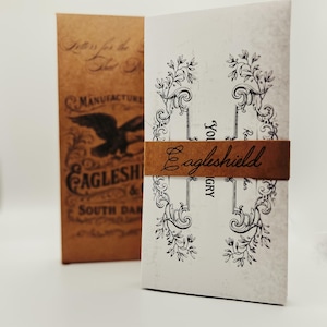 Cartas personalizadas para los momentos importantes: caja y sobres hechos a mano con papel rayado. Recuerdo personalizado, set de regalo.