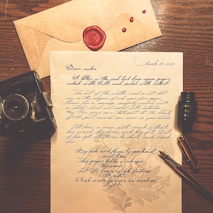 Servicios de redacción de cartas personalizadas, cartas manuscritas, servicio de cartas caligráficas