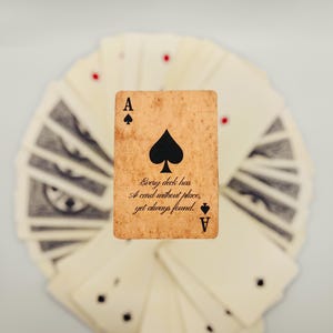 Handmade Traditional Antique Style Playing Cards – Artisan Deck by Daylyn | Cut & Designed by Hand | Antique-Inspired Collectible Cards