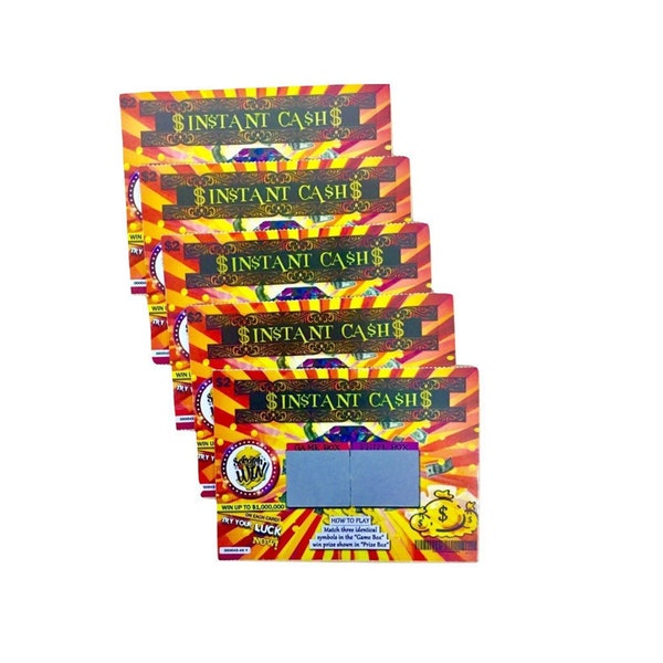Fake Lottery Tickets - Multi-Pack - 4x3 inch - Prank Game - Youve Been Fooled - Great For April Fools! - Prank Pack - Fun For All