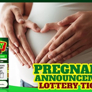 6 or 12 PACK Pregnancy Announcement Lottery Scratch-Off Tickets For Baby Announcement to Husband, Grandparents, Family and Friends image 6