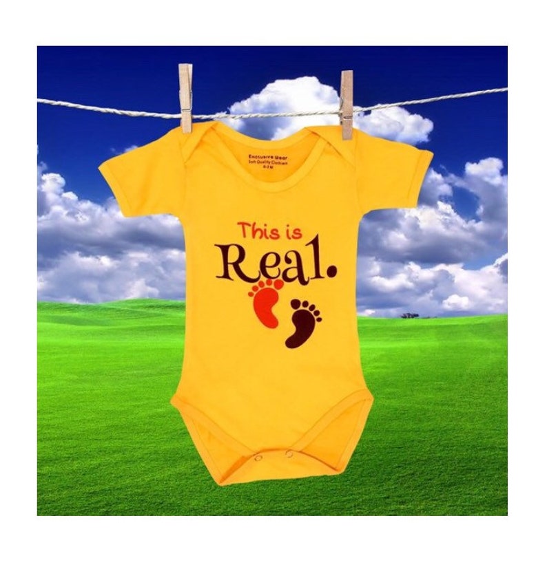 Bright Yellow Color and Soft 100/% Cotton Pregnancy Announcement Baby One-Piece Bodysuit Great Pregnancy Reveal
