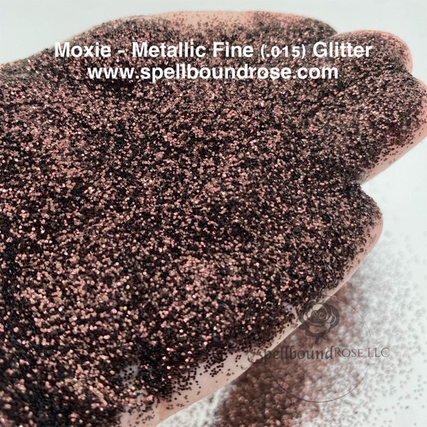 Polyester Dark Brown Fine Glitter (.015), Metallic Dark Brown Glitter, "Moxie", Solvent Resistant, 2oz by weight