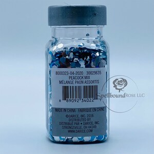Brillantina gruesa Darice Peacock Mix, 27 g, purpurina de pavo real. Comparar con Recollections.
