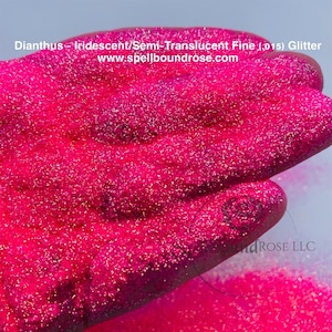 Bulk Glitter - Dianthus, 1lb by wt, Hot Pink Extra Fine Glitter (.008), Iridescent/Semi-translucent Extra Fine Hot Pink Glitter