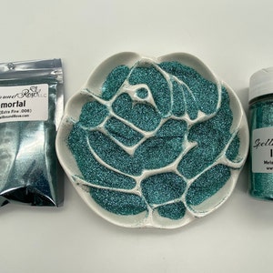 Blue/Green Polyester Glitter (.008), Metallic Glitter, &quot;Immortal&quot; Solvent Resistant, 2oz by weight