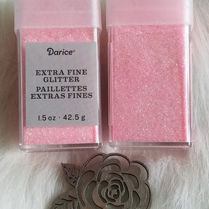 Darice Blush Extra Fine Glitter 1,5 uncji Porównaj z Recollections Blush Pink Extra Fine Glitter Line (Identyczny!) Brokat do kubków