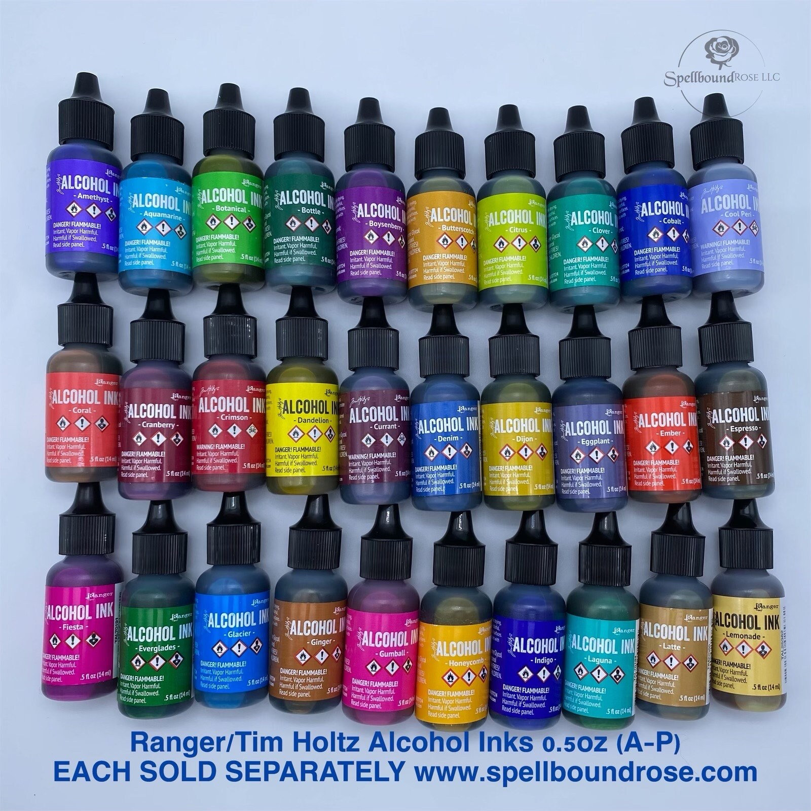 U.S. Art Supply 24 Color Alcohol Ink Set - Huge 30ml Triple Sized 1-oz  Bottles - Includes 4-oz Blender & 30 Swabs - Vibrant Highly Concentrated
