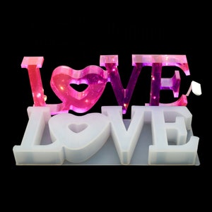 Love Heart Resin Mold, Love Resin Silicone Mould, Transparent Resin Mould,  Resin Crafting Mold, Epoxy Resin Craft Mold, Silicon Mold, 48 