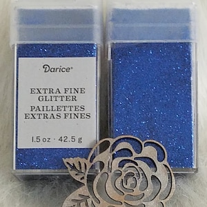 Darice Marine Blue Extra Fine Glitter 1.5oz Comparar con Recollections Marine Extra Fine Glitter Line (¡Idéntico!) Purpurina para vasos
