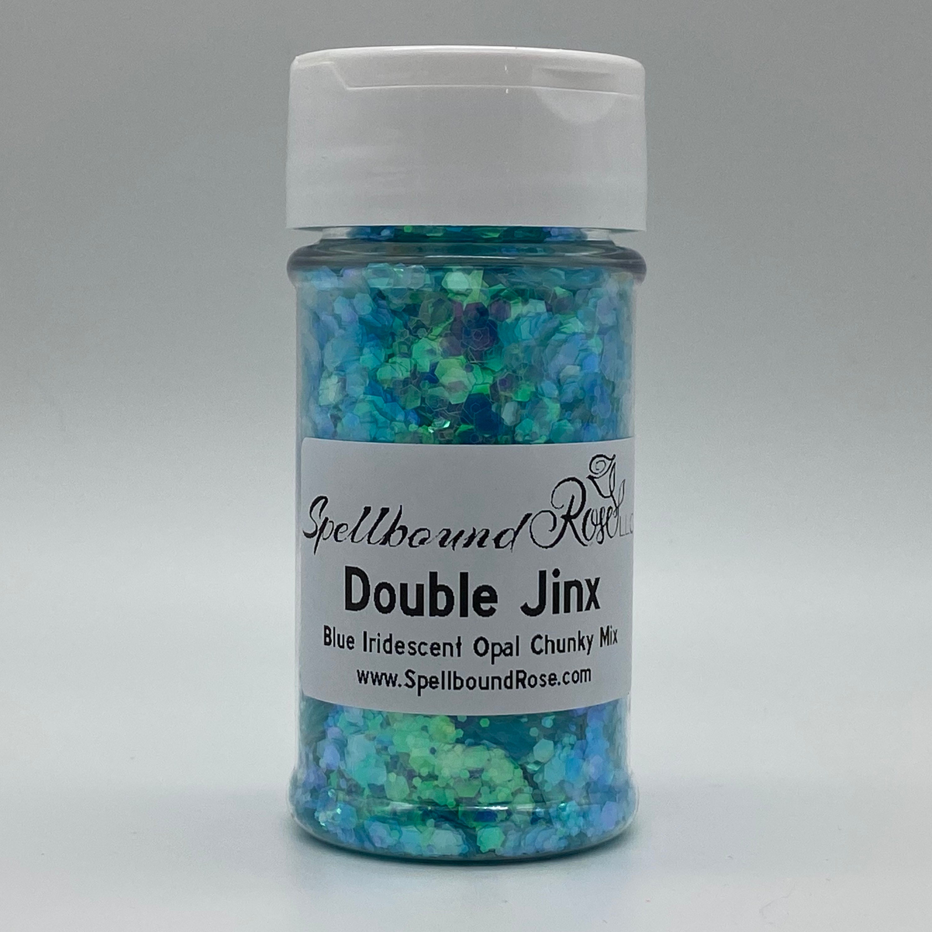 Bulk Glitter - Double Jinx, 1lb by weight, Blue Iridescent Opal Chunky  Mix Glitter, Polyester Blue Chunky Glitter Mix, Solvent Resistant