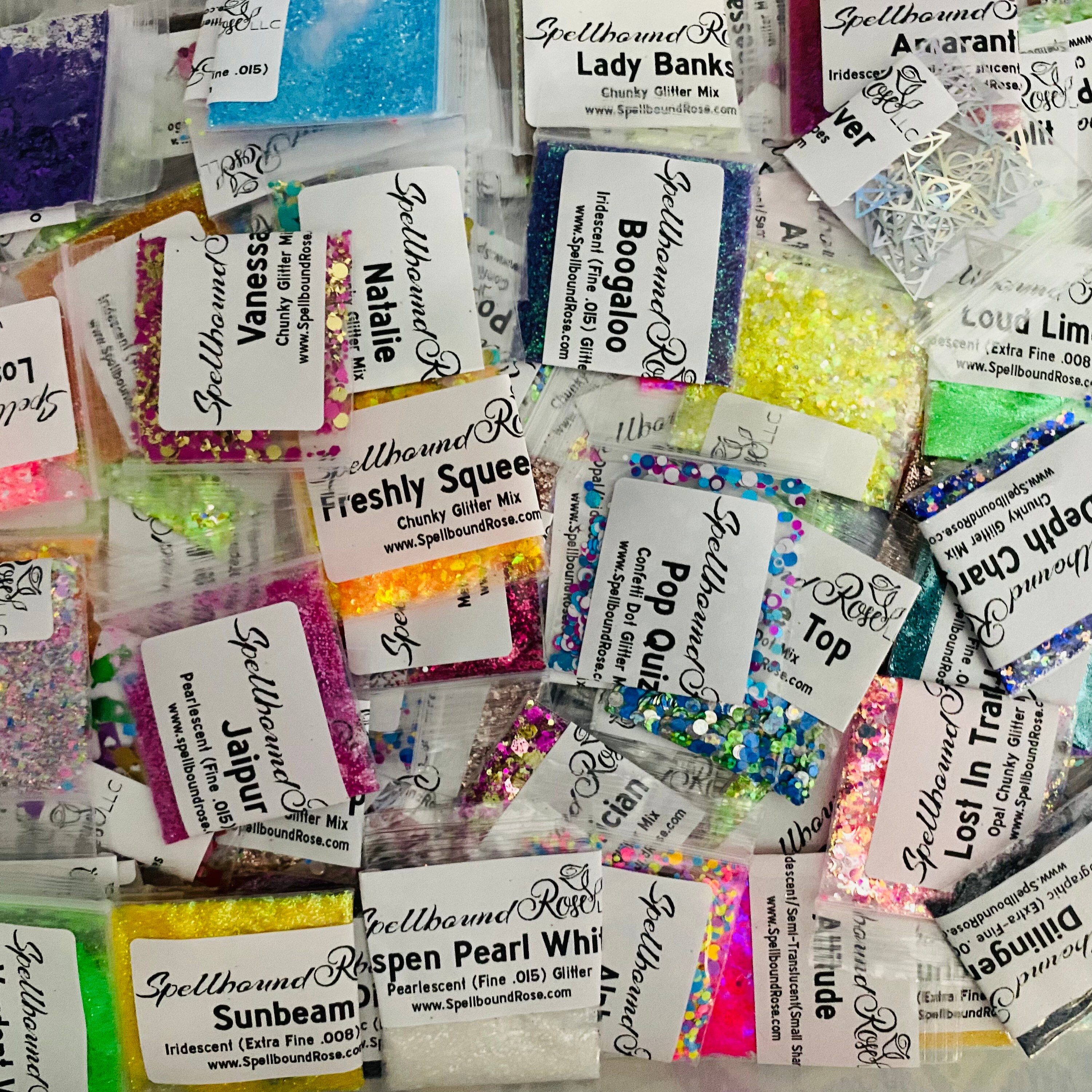 Glitter Sample Pack of 15 Fine & Extra Fine Glitter Chunky Etsy