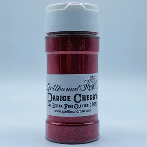 Purpurina extrafina Darice Cherry de 3 oz, Purpurina extrafina rojo cereza (.008), Purpurina .008, Comparar con Recolecciones
