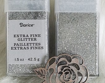 Darice Silver Extra Fine Glitter 1.5oz  Compare with Recollections Silver Extra Fine Glitter Line (Identical!) Glitter for Tumblers