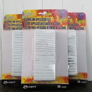 Ranger TIM20745 Tim Holtz Alcohol Ink Applicator Replacement Felt Pack of 50 Lot of 3