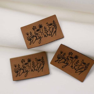 Label Aufnäher Kunstleder Ich bin ein Unikat