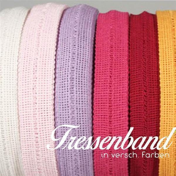 2,90 EUR/m Tressenband schlicht 30mm Weiss