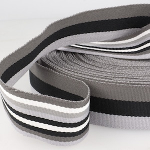 Webbing Stripes Doubleface Grey Black Anthracite