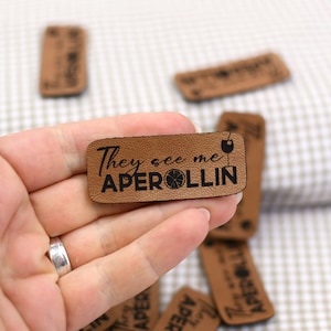 Label Aufnäher Kunstleder Ich bin ein Unikat