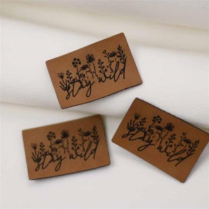 Label Aufnäher Kunstleder Ich bin ein Unikat