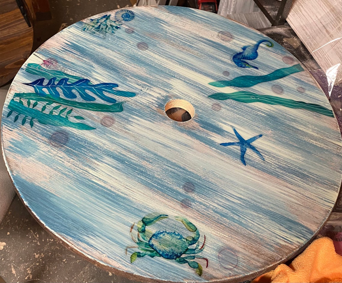 Umbrella Hole Lazy Susan Etsy