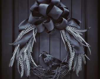 Halloween Wreath, Gothic Home Decor, Wall Decoration, Black Home Decor, Halloween Door Decoration, Goth, As Seen on TV