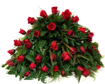 Cemetery Flowers Grave Decoration Headstone Saddle Etsy